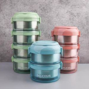 SUS304 Stainless Steel 4 Layers Lunch Box Leak-Proof Bento