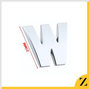 Emblem Abjad Alphabet Sticker Tempel Body Mobil Stiker Tulisan Huruf Angka A-Z 0-9 Anti Karat