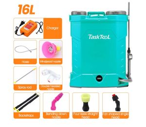 TASKTOOL Electric Sprayer 16/20L Large Capacity Agriculture Power Knapsack Sprayer 35W Lithium Barttery Sprayer
