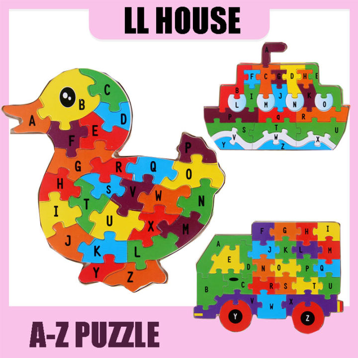 ABC Puzzle for Kids Wooden Jigsaw Puzzle Montessori Toys Educational ...
