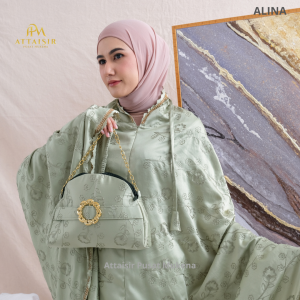Apm Mukena - Mukena Dewasa Premium Silk Bordir 2in1 Alina Series