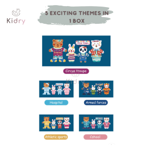 DIY Cartoon Bear Magnetic Dress Up Puzzle Whiteboard Early Learning Educational Matching | Mainan