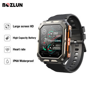 BOZLUN Smart Watch B60P Rugged Watch 1.83-inch 240x286 Full Touch Screen 380MAH For Men Women Outdoor Sports IP68 Waterproof Smartwatch
