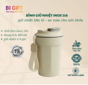 Cốc giữ nhiệt cho nữ cốc giữ nhiệt inox 316 cao cấp cốc nước quà tặng cốc cà phê cao cấp sang trọng nhẹ