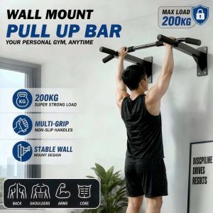 Heavy-Duty Wall Horizontal Bar - Multi-Functional Pull-Up Bar for Indoor Use - Gym Training Support