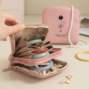 GENENIC Waterproof Jewelry Storage Bag Multifunctional Multi-layer Zipper Jewelry Bag Fashion Ring Pendant Jewelry Organizer Ladies/Girls