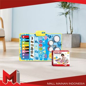 MallMainan-M378 Mainan Edukasi Anak Playmat 2IN1 Music Mat Piano Drum / Mainan Anak Karpet Alat