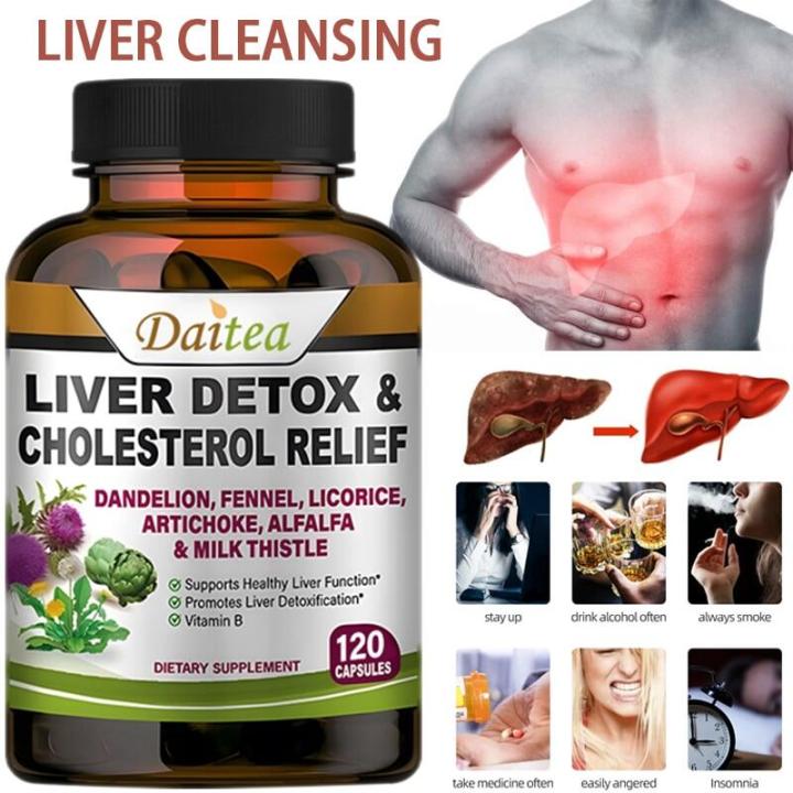 Liver Cleanse Detox Health Supplement With Milk Thistle Supports ...