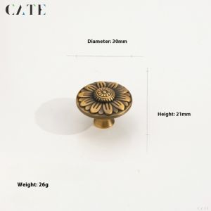 Light Luxury Cabinet Knob R Bronze Drawer Knob Antique Brass Cabinet Handle