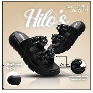 Fanie Shoes - Sandal Hilos HL 2307 Size 36-41 Sandal Wedges Karet Korea Pyhlon Wanita / Sandal Karet / Sandal Wedges Wanita
