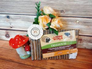 Living World Treehouse Wooden Log Fence Medium 28x18cm guinea pig宠物围栏 软木围栏 天竺鼠围栏躲避