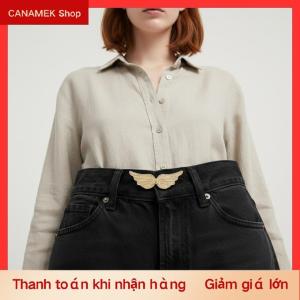 CS Xách Tay Đôi Cánh Thiên Thần Jeans Eo Nút Có Thể Điều Chỉnh Clip Cho Quần Váy Eo Thắt Chặt Khóa Pin Nút Quần Áo Nguồn Cung Cấp
