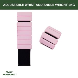 Adjustable Wrist and Ankle Weight Bracelet 2kg Wannalife | Gelang Pemberat Tangan dan Kaki Satu Pasang 1kg 1 Kg Total 2 Kg Penambah Beban Lari Jogging Voli Bulutangkis Tinju(WFI)