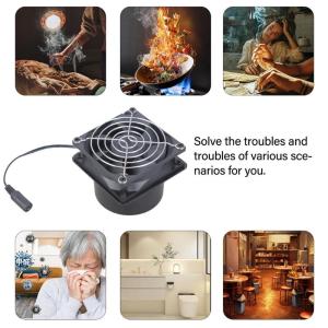 Quiet 8cm Diameter Ventilation Blower Fan With Removable Tube 50CFM Airflows For Indoor Outdoor Multipurpose Application