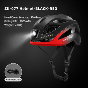 【Giao hàng 3 ngày】ROCKBROS Mũ bảo hiểm xe đạp có đèn chiếu sáng và cảnh báo phù hợp cho MTB và xe đạp đường trường khi đi ban đêm