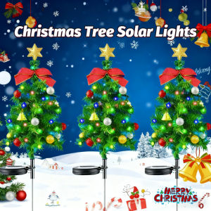 Christmas Tree Solar Light Outdoor Waterproof No Wiring Garden Lawn Lights  Christmas Decoration