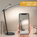 Desk Lamps for Home Office with Dual-Head LED Desk Lamp, USB Charging Port, Eye-Caring Architect Task Lamp, and 5-Level Dimming, Office Desk Accessories with Timing and 180 °   Adjustable (Black). 