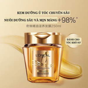 Dầu gội xả LOreal Hyaluronic acid Làm phồng dưỡng tóc Extraordinary Oil Smooth