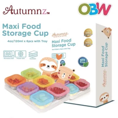 Autumnz MAXI Food Storage Cups (4oz x 6pcs)