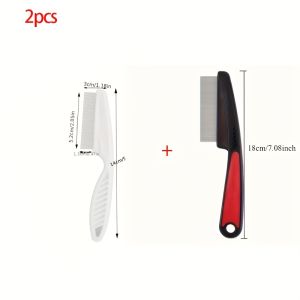 1/2-Inch Fine-Tooth Lice Comb with Durable Stainless Steel - Ergonomic Red and Black ABS Handle - Ideal for Thick Hair Adult & Pet Grooming Scalp Cleaning Tool Head Lice Removal | Ergonomic Design | ABS Handle