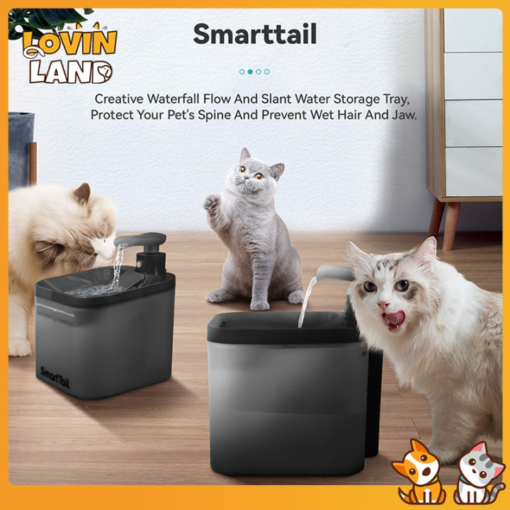 Lovinland không dây đài phun nước cho mèo hoạt động bằng pin con chó ...