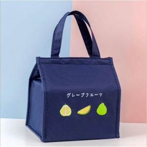 CHAINSTORE Fruit Design Canvas Insulation Waterproof Lunch Bag Hot & Cooler Handbag Tote Bag Food Storage Bag