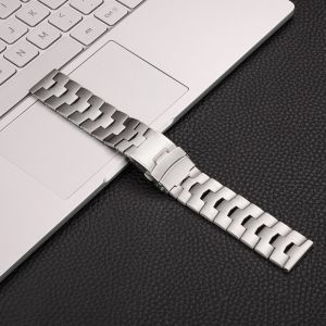 Universal Titanium Metal Strap 22mm for Samsung Watch 3 45mm S3 Watch Band for Huawei GT2 GT3 Pro 46mm Luxury Business Bracelet