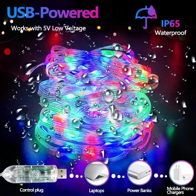 Lampu Led Hias RGB 10Meter Sensor Music Running Colok USB DC 5V App 10M