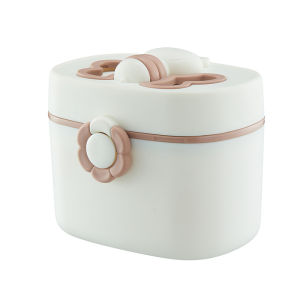 BABYKIZS Portable Bee-Shaped Baby Milk Powder Container Food Storage Box with Spoon