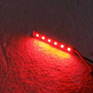 Fleksibel Motor Mobil Lampu Alis 15Cm & Demon 3Led Warna Merah