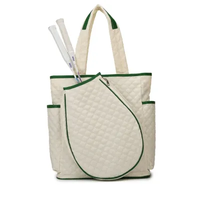 SHADE796918 Lightweight Tennis Tote Bag Quilted Extra-Large Pickleball Racquet Bags Premium Waterproof Badminton Backpack for Women Men