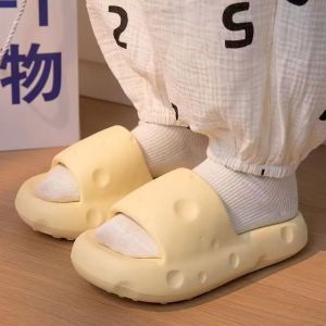 Cheese Slippers 2026 New Model WomenS Home Bathroom Non-Slip Wear-Resistant Plastic Sandals For All Seasons