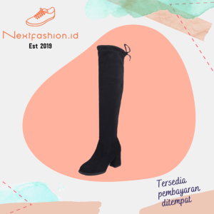 Sepatu Boots Panjang Flat wanita Fashion 263 Nextfashion