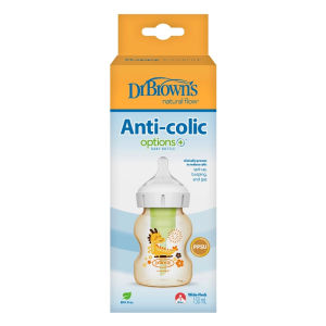 Dr. Brown’s™ Anti-Colic Options+™ Wide-Neck PPSU Baby Milk Bottle with Nipple/Teat