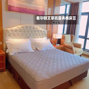 [ประกัน Well] ผ้าปูที่นอน รุ่น Hilton แบบเสริมใยพิเศษ ผ้าปู เพิ่มความนุ่ม ลดการระคายเคือง ปลอดภัย ขนาด 5-6 ฟุต (ไม่มีปลอกหมอน)