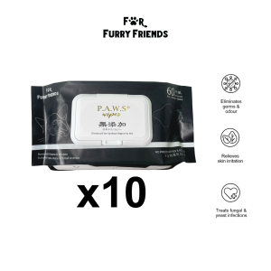 (For Furry Friends) Pet’s Activated Water Sanitizer (P.A.W.S) Wipes 1 Bundle of 10 packets