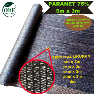 JARING PARANET 75 % 5M X 3M | ANTI UV | KUALITAS IMPORT | KUALITAS BAGUS