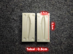 Molding Cetakan Lure Swimmer / Swim Bait Sinking Casting Variasi B1 55cm x 09cm x 08cm