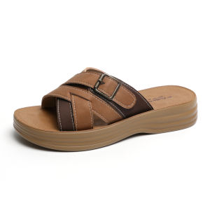 [Free Shipping] Roman-Style WomenS Sandals New Summer Collection Flat-Heeled Soft-Soled Comfortable And Casual Beach Sandals H078
