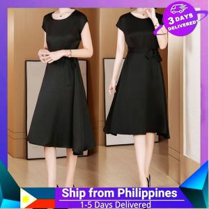 Dresses for Women New Style Solid Color Ice Silk Dress