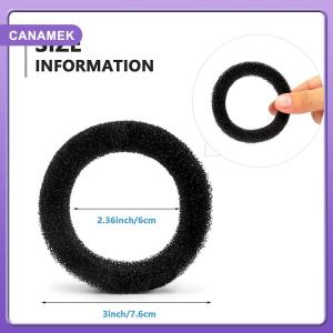 【CANAMEK】 4PCS Pet Fountain Filter Pet Water Round Filter Foam For Cat Drink Fountain Cat Water Sponge Filter Cat Fountain Replacement