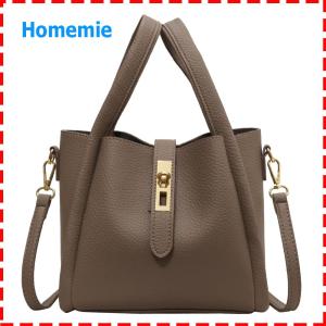 Crossbody Bag for Women Magnetic Closure Basket Bag PU Leather with Inner Bag Satchel Bag Solid Handbag for Work Travel