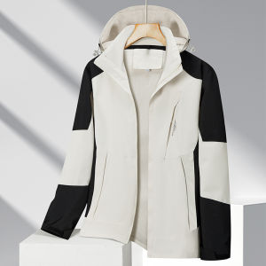 FUGUINIAO Mens Jacket Outdoor Windbreaker Detachable Jacket Inside Pocket Waterproof Coat