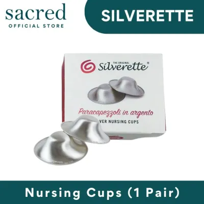 Silverette Nursing Cups (1 Pair) I Help Soothe Cracked Sore Nipples for Breastfeeding and Protects from Rubbing