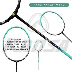 Racket Badminton Kansa WYRM Badminton Rackets Full Carbon Professional Racket Badminton For Training