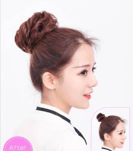 ดังโงะลอน มัดผม เกล้าผม 8099 สี#2/30 สีน้ําตาลทอง รหัส ทรง ซาลาเปา 8099