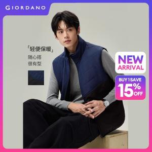 Giordano Beau Monde Men Colorblock stand collar padded Tanks Free Shipping 13076716