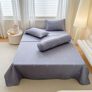 🎀(SALE RẺ) SET 4 MÓN GA BỌC TRẦN THÊU HOA COTTON SOLID NHẬP KHẨU CAO CẤP