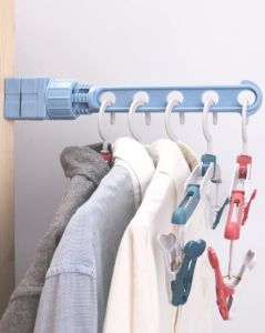Clothes Drying Rack Hanger Portable Convenience Durable 晒衣架伸缩宿舍阳台窗框挂钩