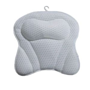 Bathtub Pillow for All Seasons  Universal for Adults  Breathable Mesh Design with Fast Drying Feature and Suction Cup Hook